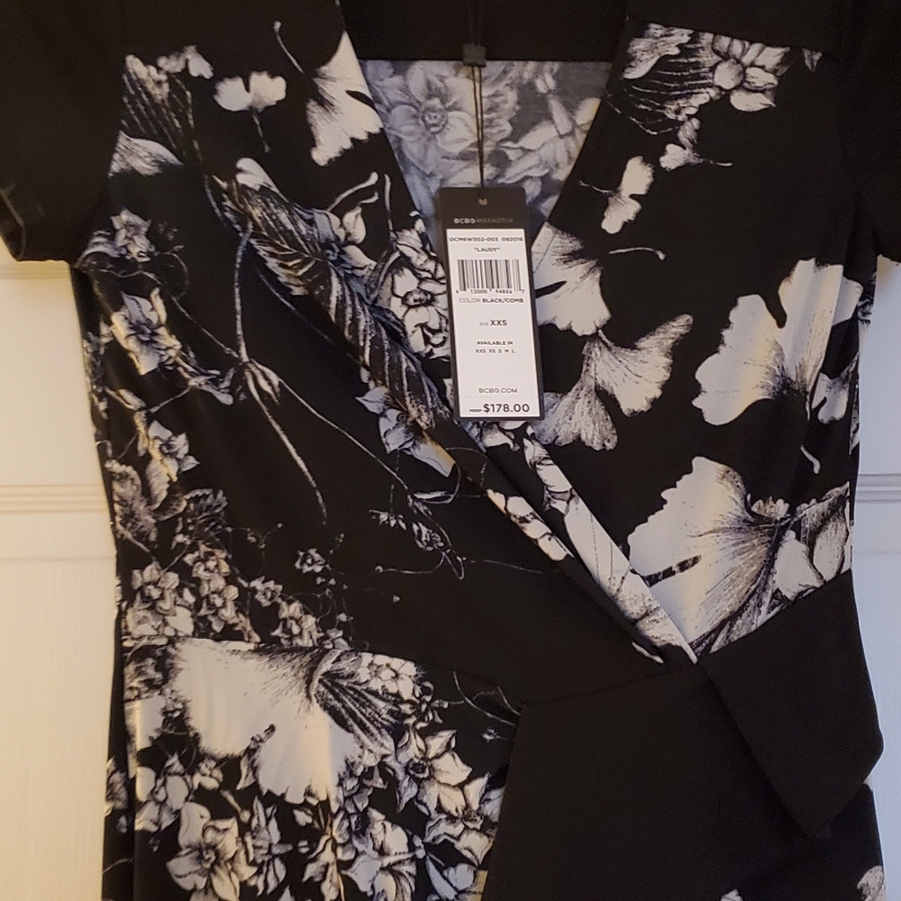 COPY - BCBGMAXAZRIA Laudy faux wrap dress